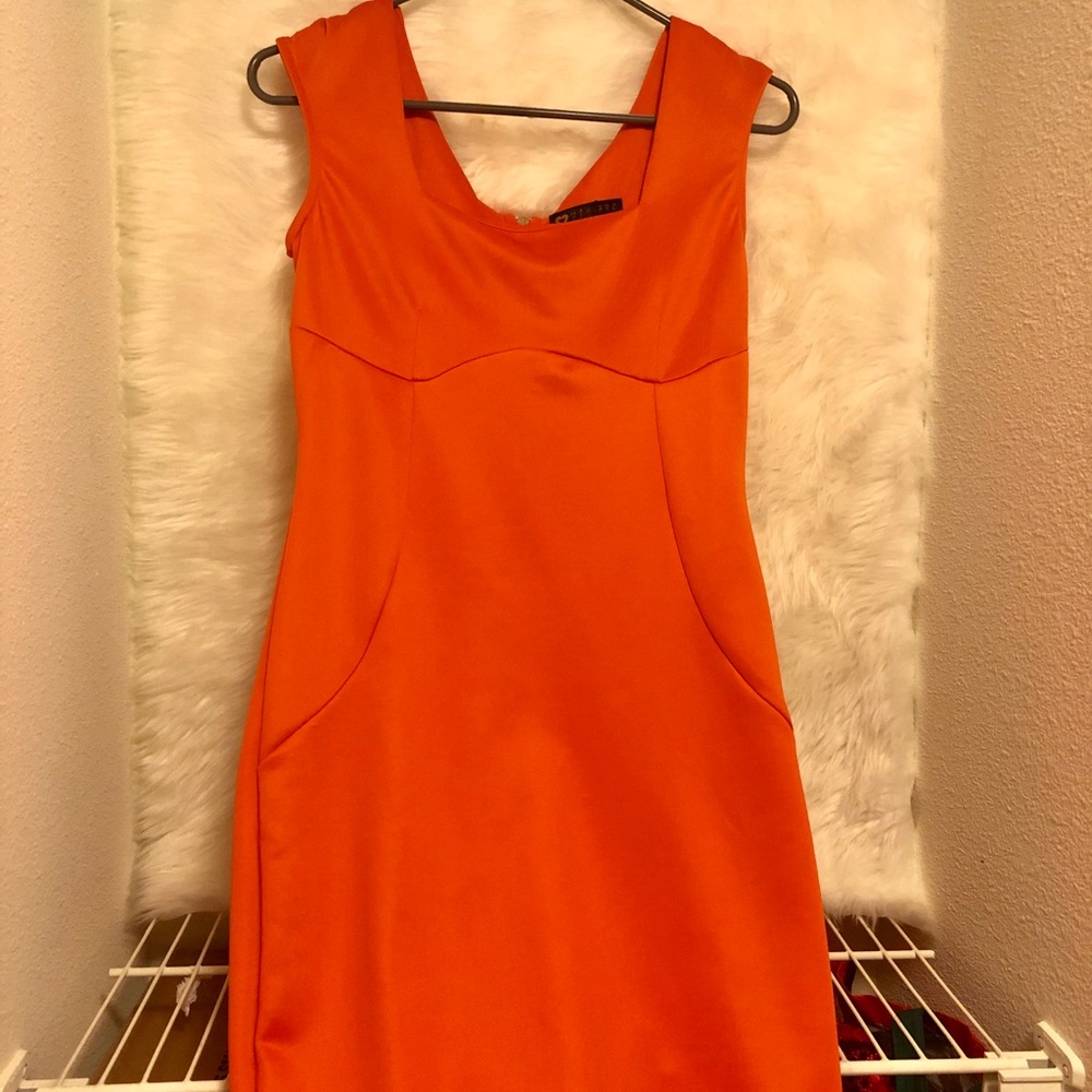 Orange Silhouette Dress